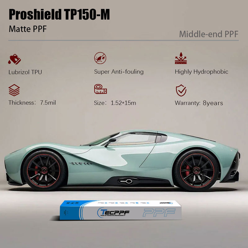 Peinture matte de haute protection Film de protection 1.52x15m 7.5mil PPF enveloppe de voiture de protection