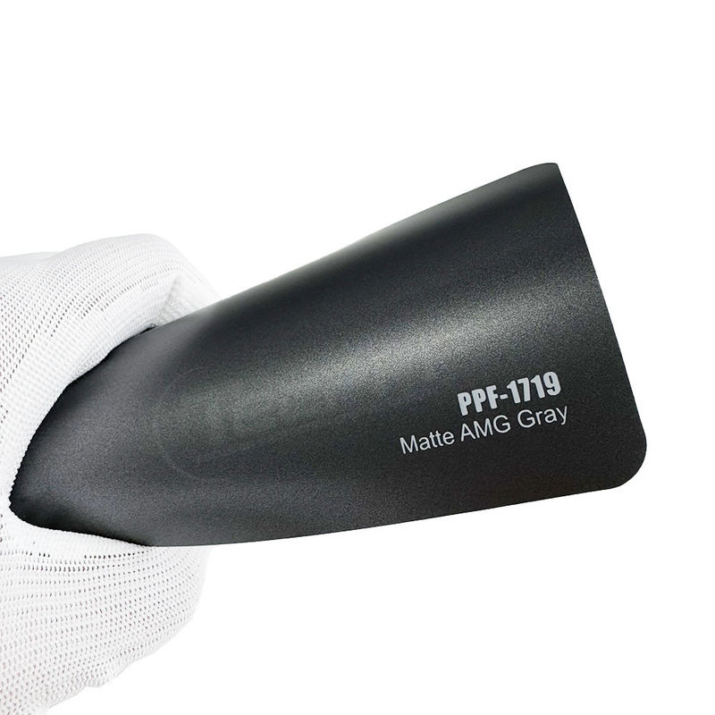 1.52x16m / 60inchx53ft PPF-1719 AMG gris mat Changement de couleur Peinture film de protection 8mil épaisseur de couleur