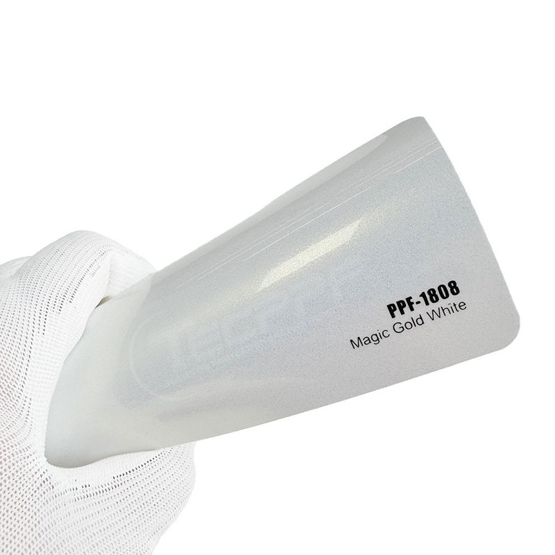 8mil Changer la couleur du film de protection de peinture or magique couleur blanche 1.52x16m / 60inchx53ft