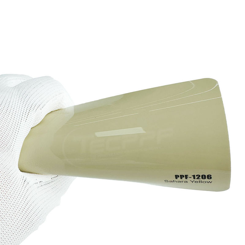 Film de protection de peinture de voiture en TPU jaune du Sahara 8 Mil 60 Inches X 53 Ft pour une protection durable