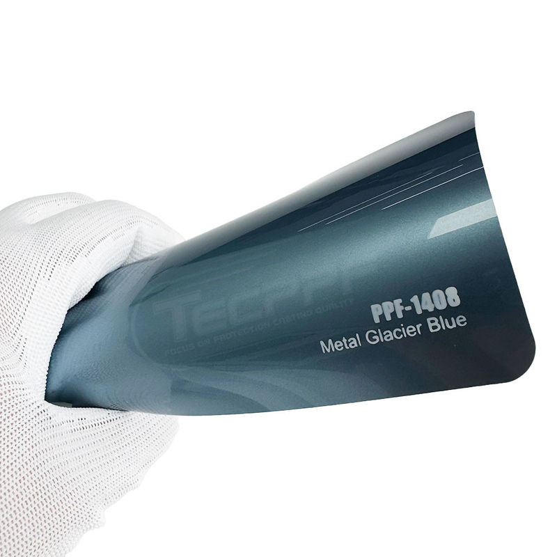 PPF-1408 Glacier métallique Peinture de couleur bleue Film de protection contre les taches