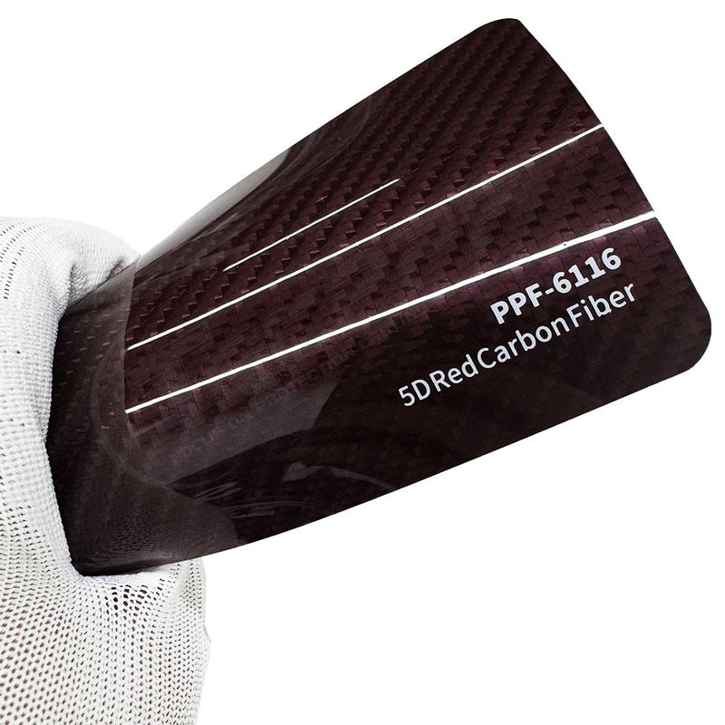 PPF-6116 Rouge 8mil Couleur Ppf Film en fibre de carbone UV