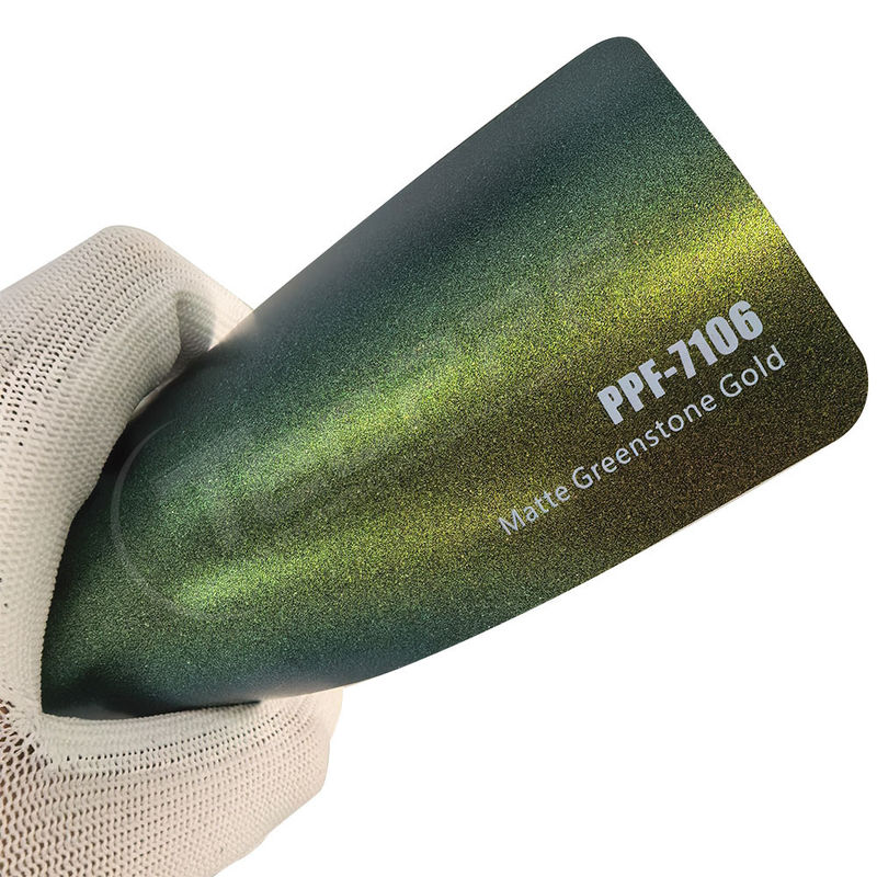 PPF-7106 Matte Greenstone Gold Color Film de protection de peinture pour les rayures de voiture