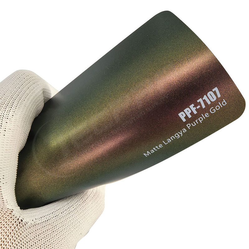 PPF-7107 Matte Langya violet or couleur peinture de protection pour les rayures de voiture