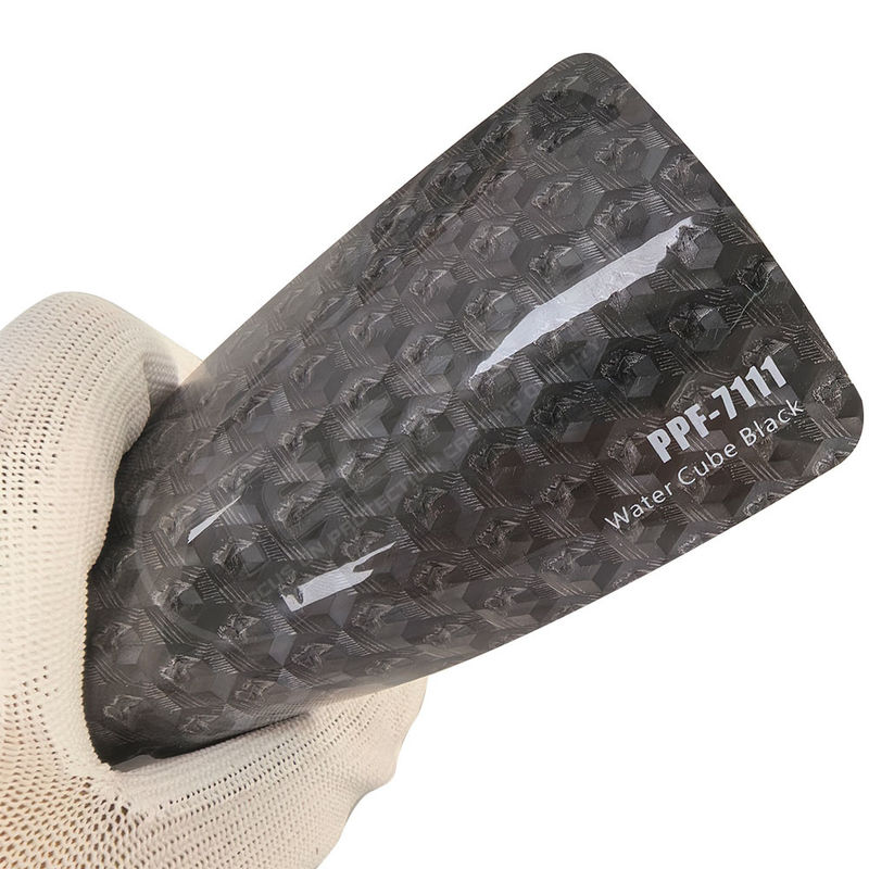 PPF-7111 Cube d'eau film de protection de peinture de couleur noire pour les rayures de voiture
