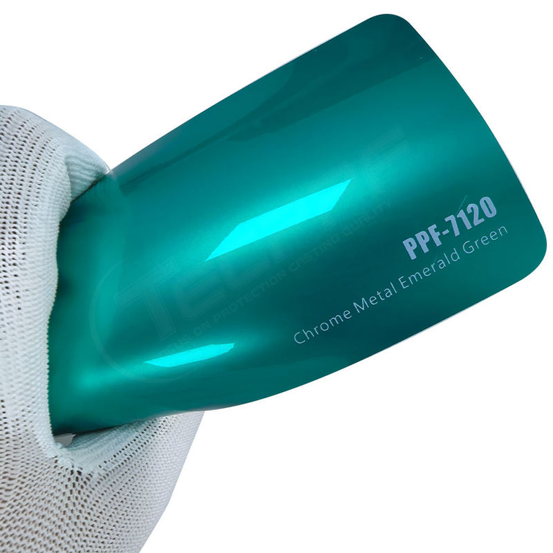PPF-7120 Film de protection de peinture de couleur verte émeraude métallique chrome pour les rayures de voiture