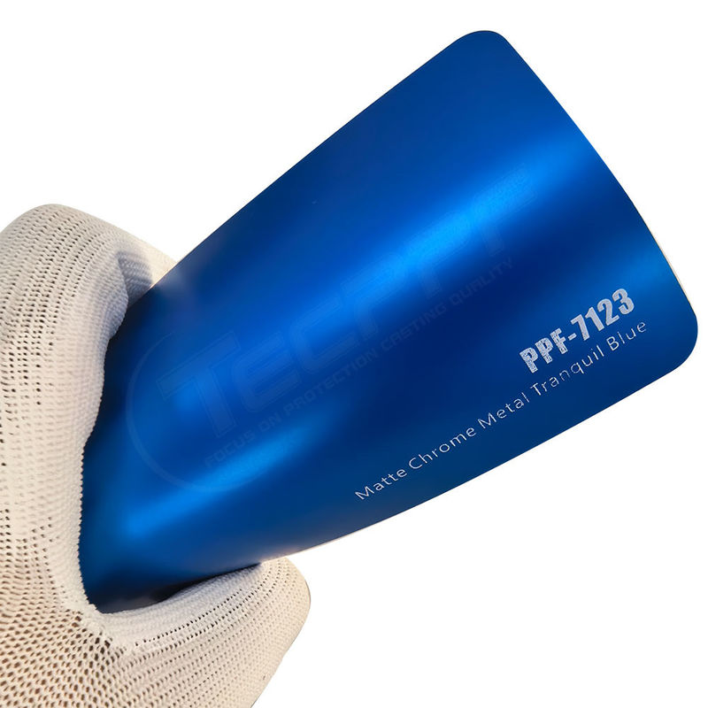 PPF-7123 Matte chrome métallique Tranquil couleur bleue film de protection de peinture pour les rayures de voiture