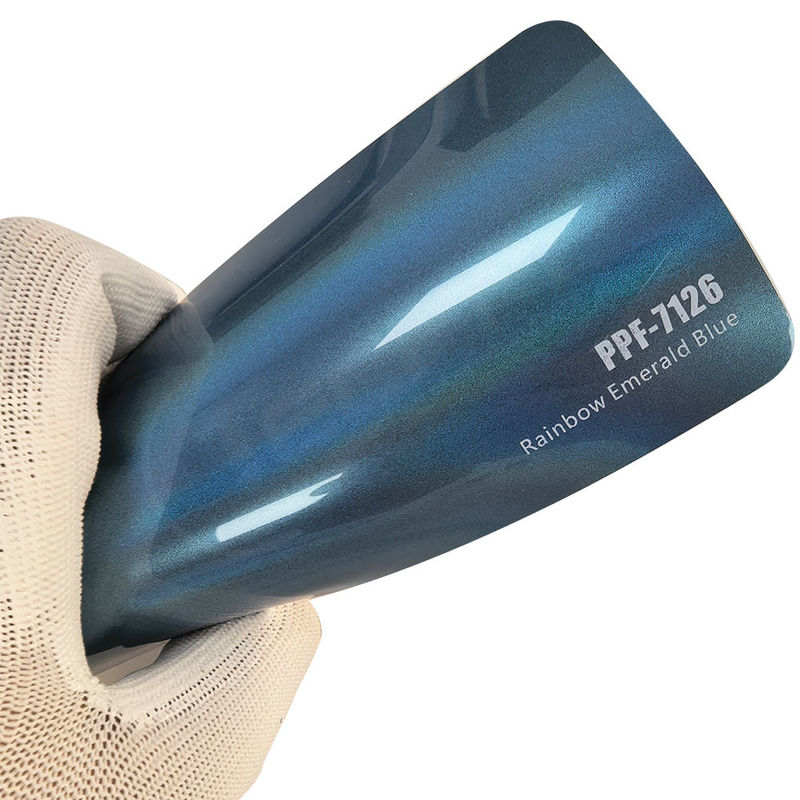 PPF-7126 Film de protection de peinture de couleur bleu émeraude pour les rayures de voiture