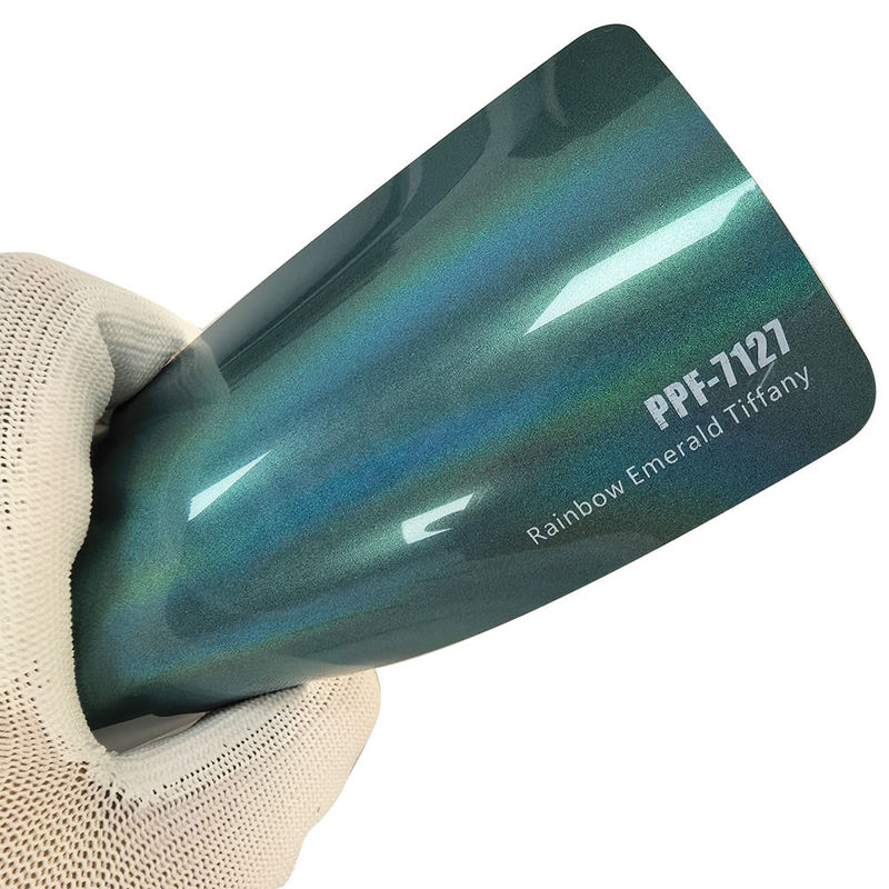 PPF-7127 Film de protection de peinture de couleur bleu émeraude arc-en-ciel