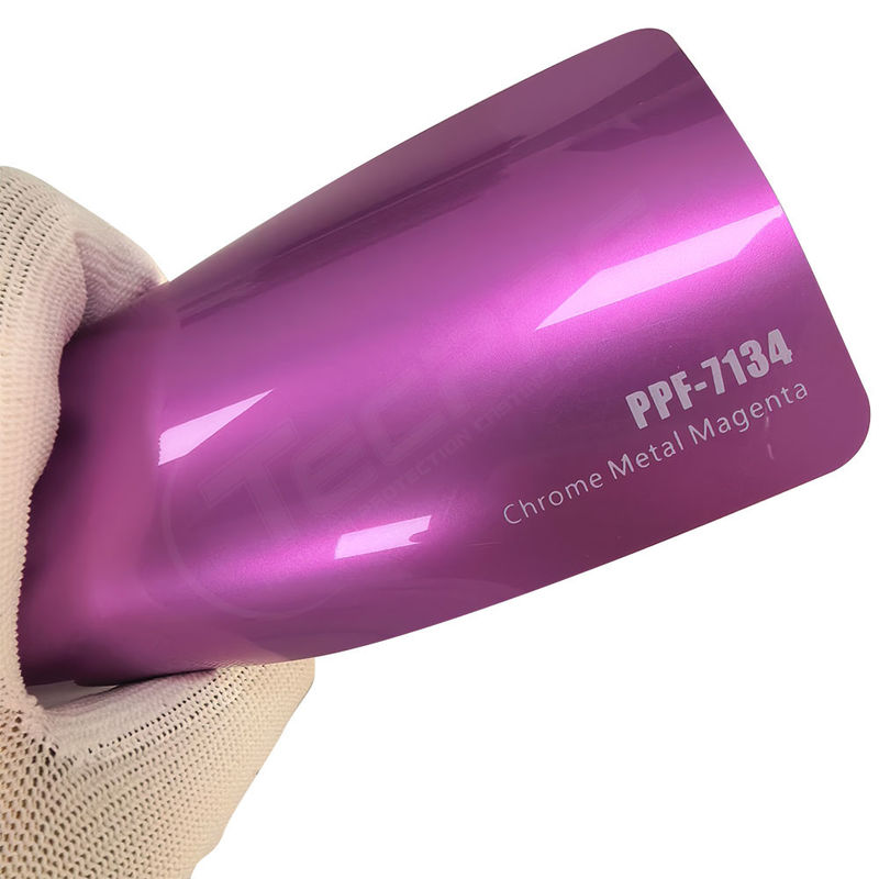 PPF-7134 Film de protection contre les rayures de peinture de couleur chrome métal magenta
